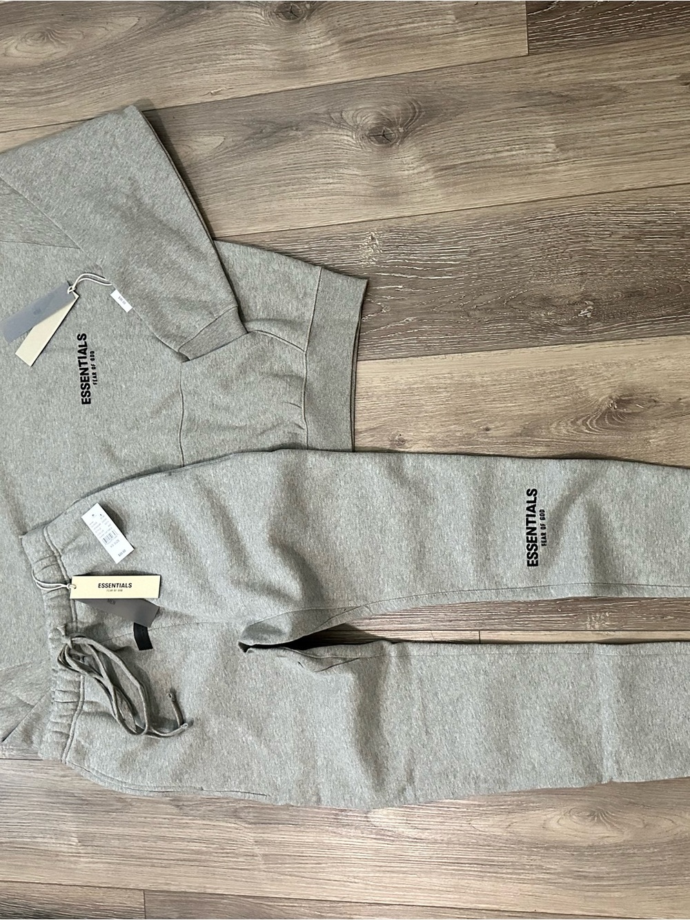 ESSENTIALS Light Gray Men's Logo Sweatpants